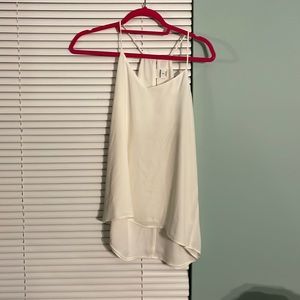 Express flowy white spaghetti strap top